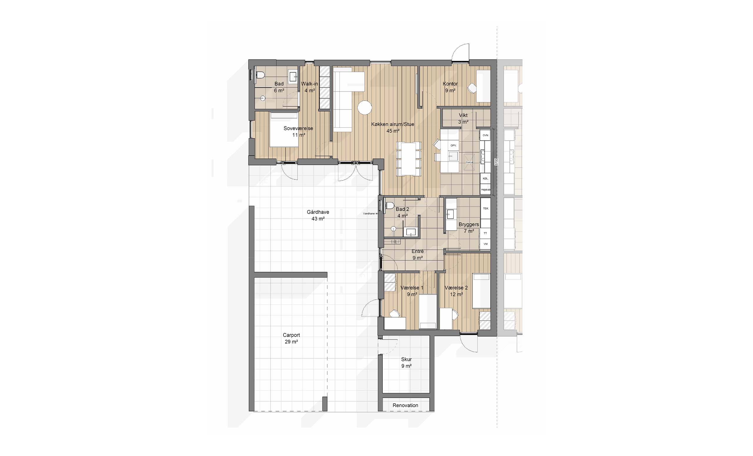 Petunia A, Vestliggende - PLAN